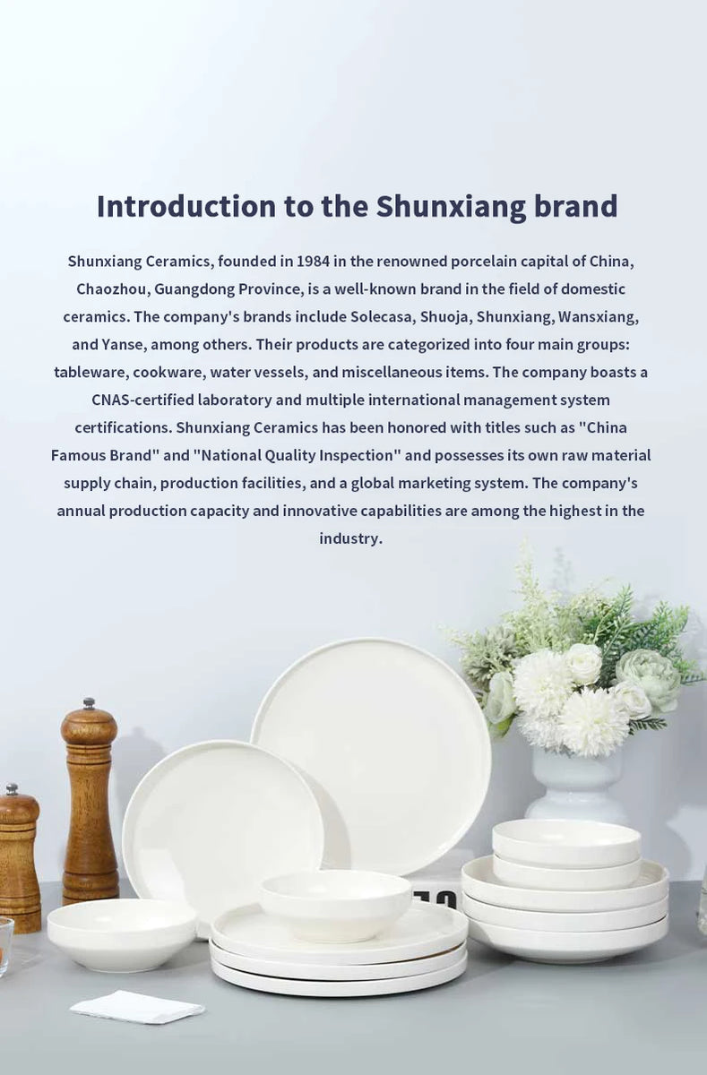 🍽️ 12-Piece Luxury Bone China Dinner Set | High-Quality Ceramic Plates & Bowls – Elegant Tableware for Home