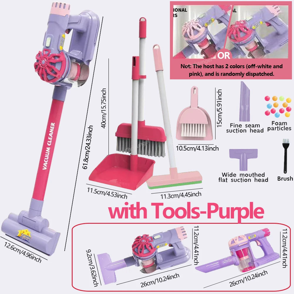 Kids Simulation Electric Vacuum Cleaner | Educational Role Play Cleaning Toy Set