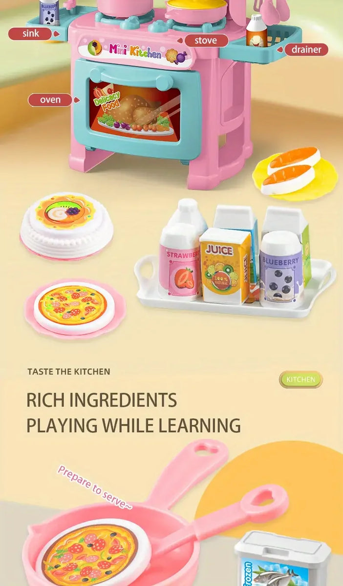 Mini Kitchen Counter Play Set | DIY Pretend Cooking Toy for Kids