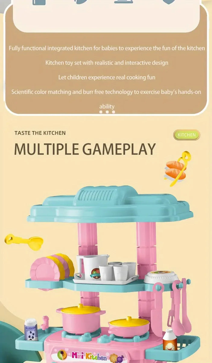 Mini Kitchen Counter Play Set | DIY Pretend Cooking Toy for Kids