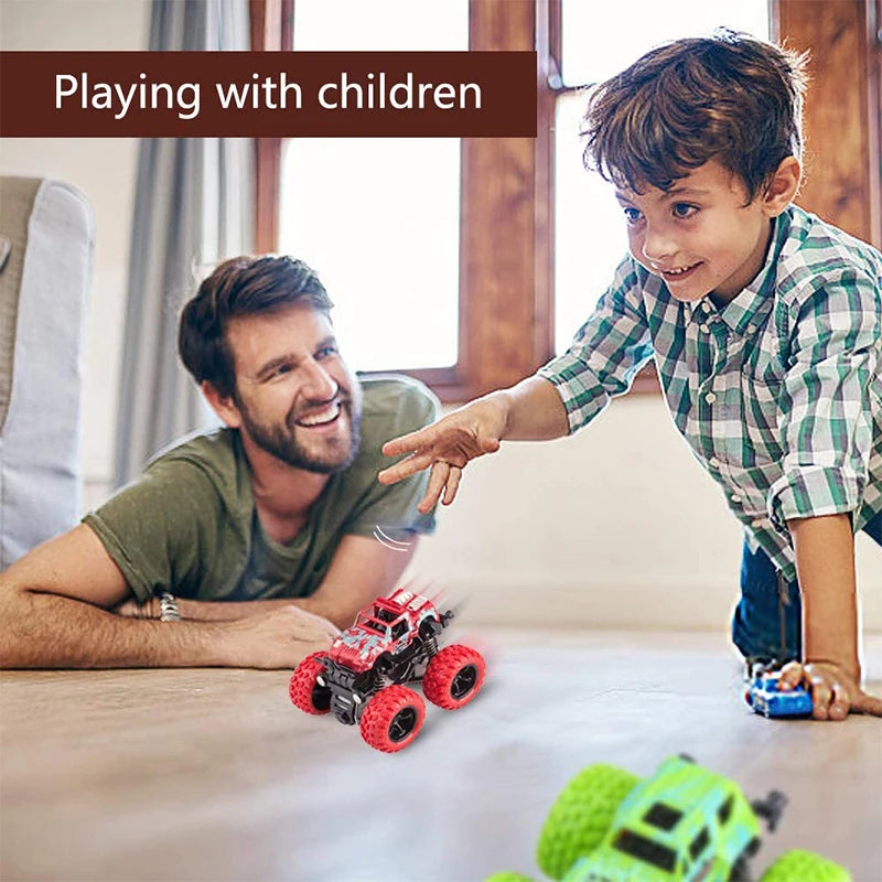 Pull Back Inertial Rotation Car – 4WD Off-Road SUV Racing Toy