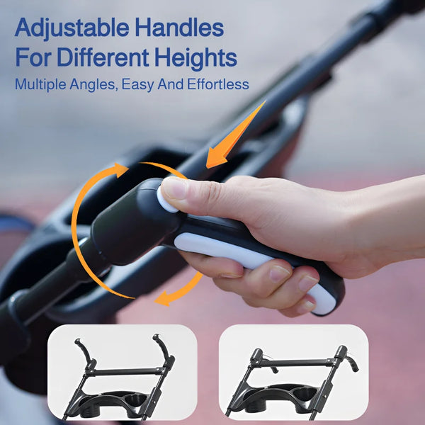 Pet Stroller for Cats & Small/Medium Dogs – One-Touch Folding | 360° Rotating Front Wheels | Stylish & Durable