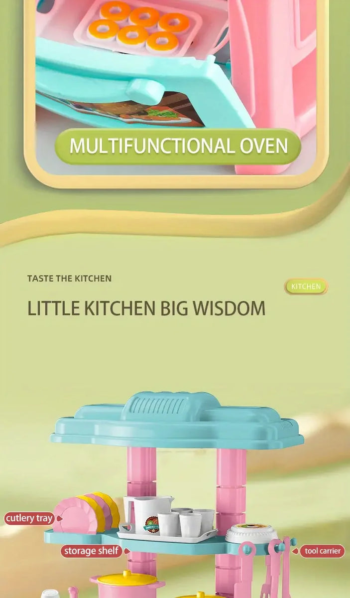 Mini Kitchen Counter Play Set | DIY Pretend Cooking Toy for Kids