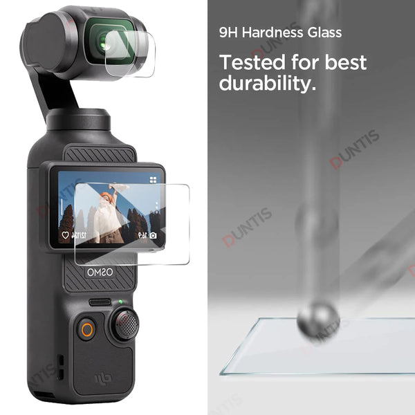 9H HD Tempered Glass Screen Protector for DJI Osmo Pocket 3 — Anti-Scratch Lens & Screen Protection Kit