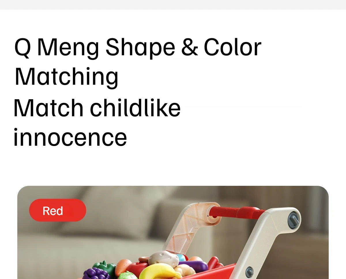 Kids Shopping Cart Toy | Musical Pretend Play Supermarket Trolley