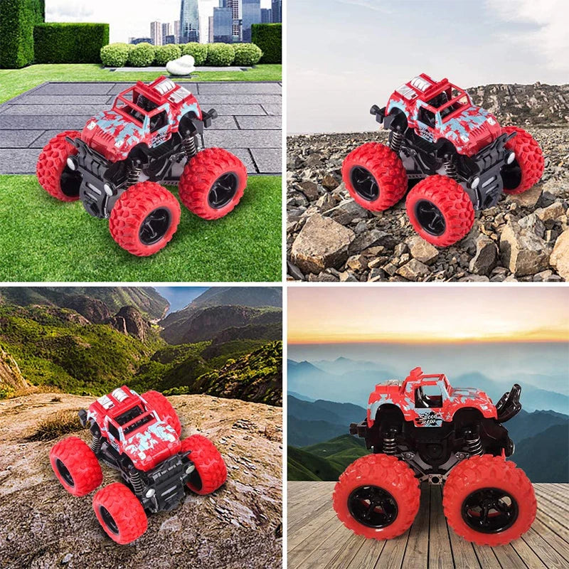 Pull Back Inertial Rotation Car – 4WD Off-Road SUV Racing Toy