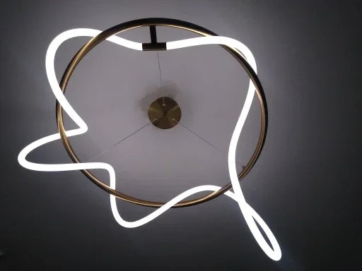 Nordic LED Long Hose Chandelier – Minimalist Pendant Light for Dining & Kitchen