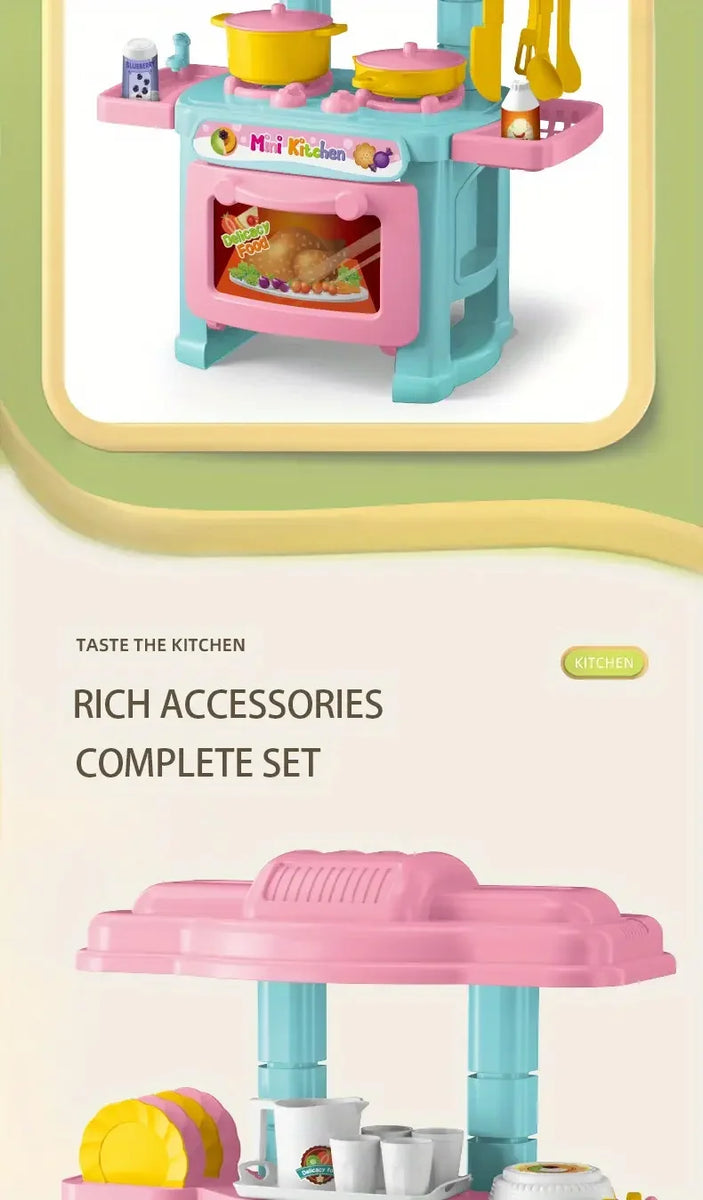 Mini Kitchen Counter Play Set | DIY Pretend Cooking Toy for Kids