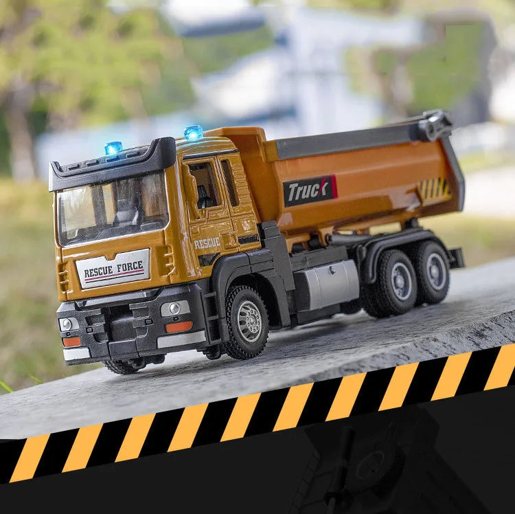 1:32 Dump Truck Toy Model – Metal Diecast Construction Vehicle