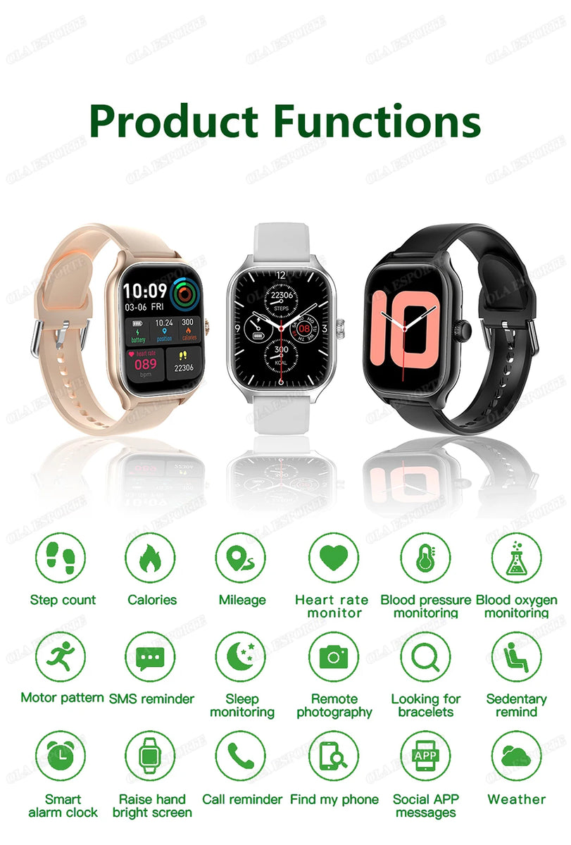 Smart Watch for Android & iOS – 1.83” HD Display with Bluetooth Calling