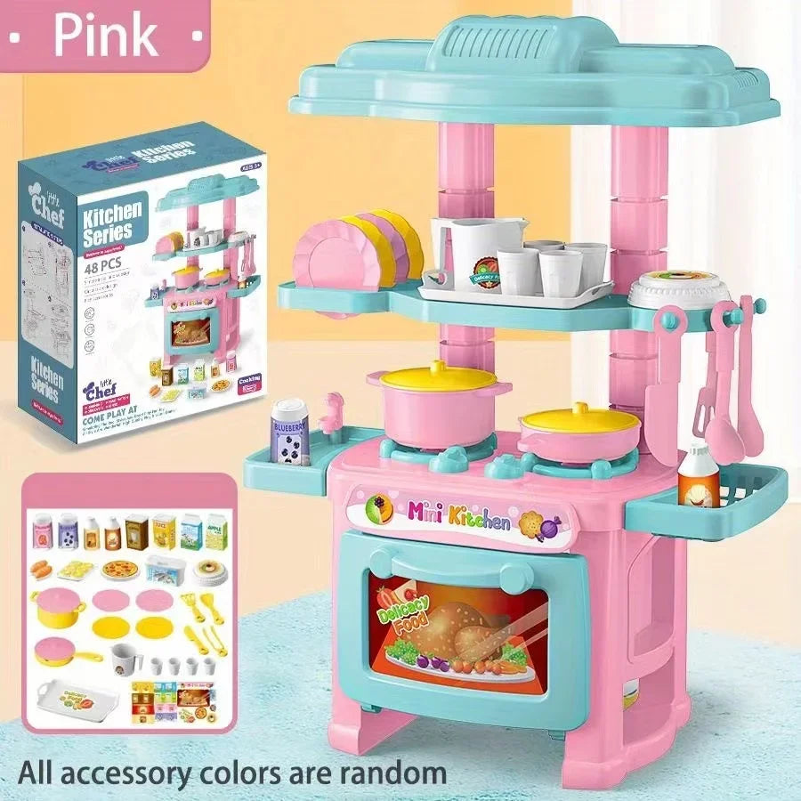 Mini Kitchen Counter Play Set | DIY Pretend Cooking Toy for Kids
