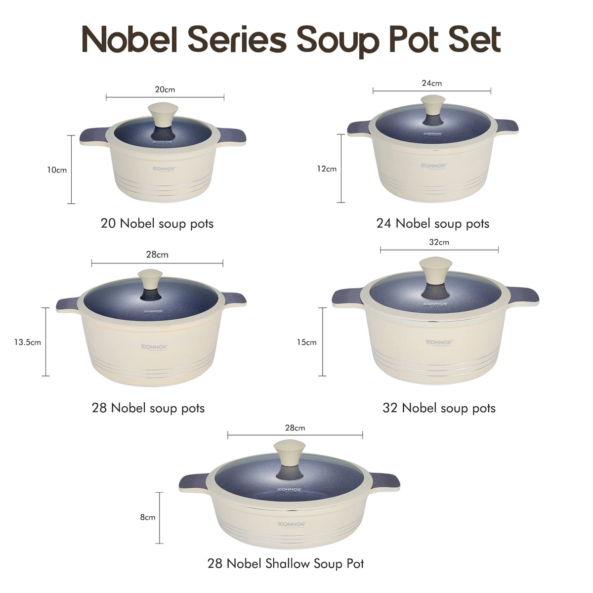 DONNOR Ceramic Cookware Set | Healthy Non-Stick & Induction Ready