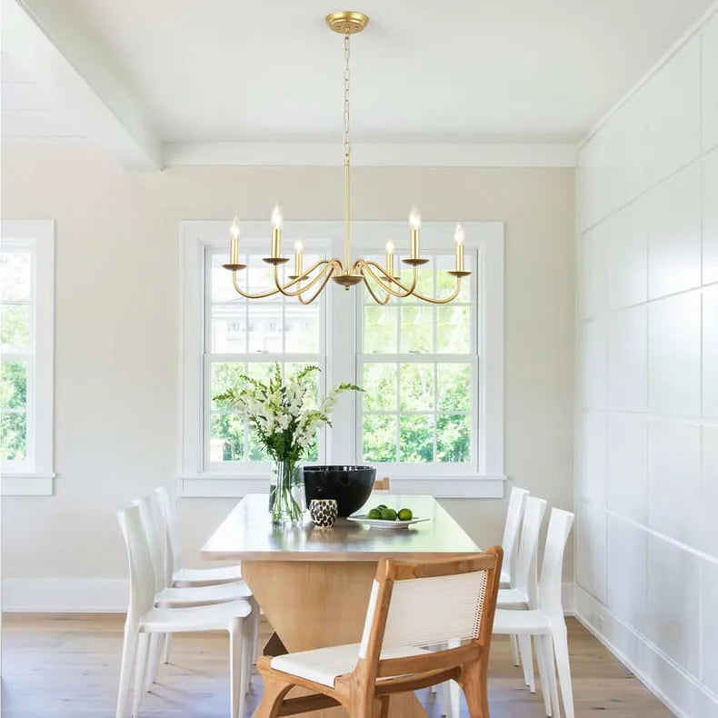Retro Loft Chandelier – Vintage American Style Ceiling Light (Black / Gold)