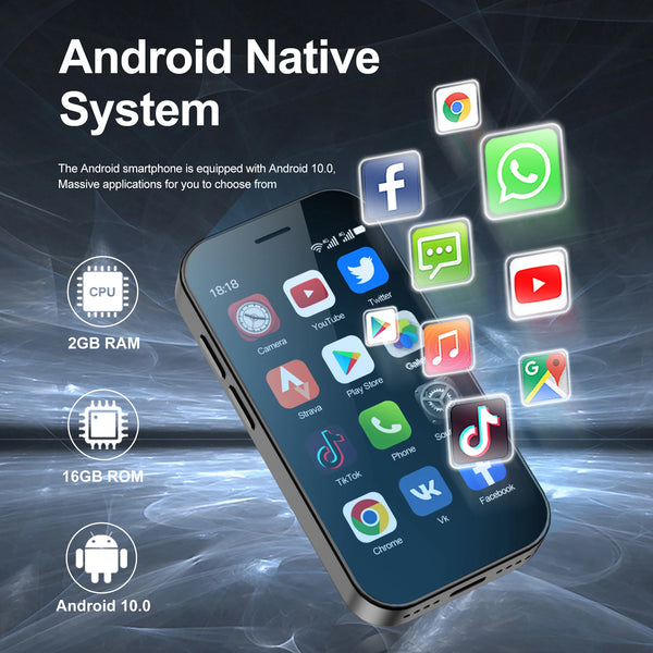 SERVO KING 9000 Mini Smartphone – 3.0" HD Display | Android 10.0 | 4G LTE | Face Recognition | Compact & Powerful