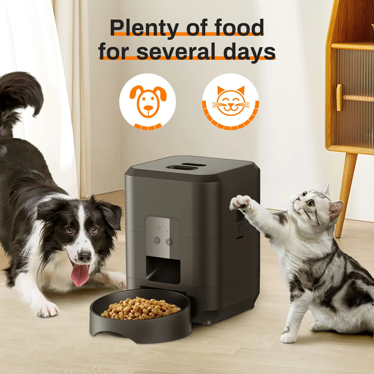 2L Smart Automatic Cat & Dog Feeder with APP Control | Timed Food Dispenser & Water Bowl Combo