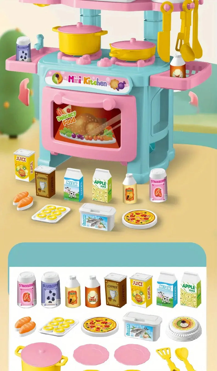 Mini Kitchen Counter Play Set | DIY Pretend Cooking Toy for Kids