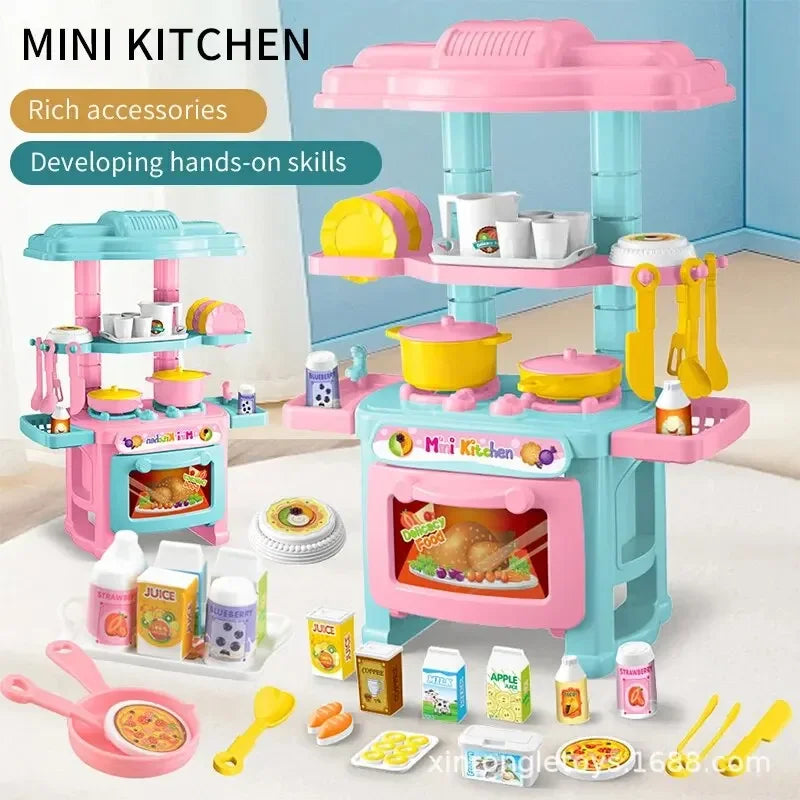 Mini Kitchen Counter Play Set | DIY Pretend Cooking Toy for Kids