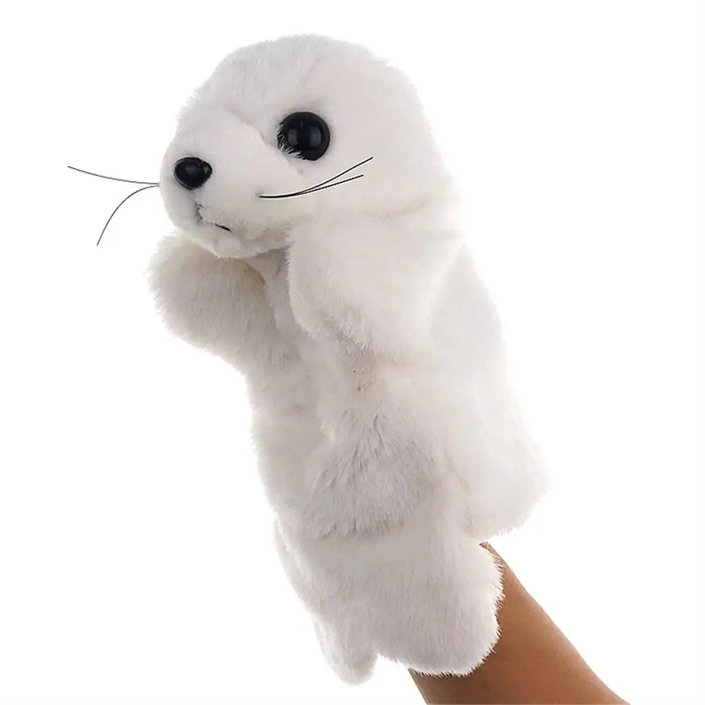 Animal Hand Puppet – Cute Cat Plush Doll for Storytelling & Play | Soft Cartoon Puppet Toy