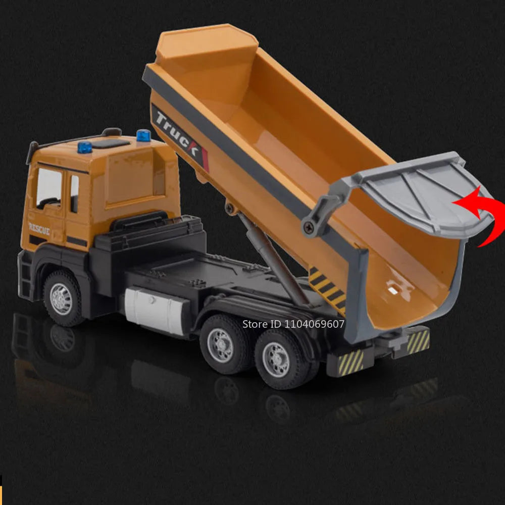 1:32 Dump Truck Toy Model – Metal Diecast Construction Vehicle