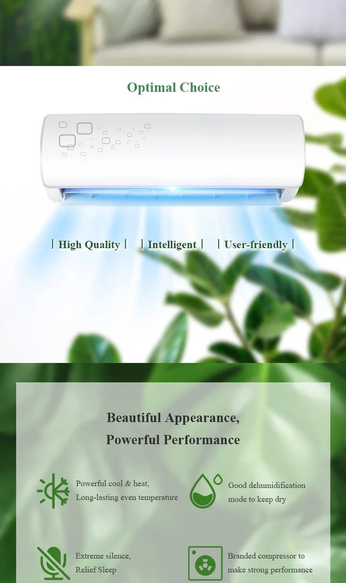 18,000 BTU Wall-Mounted Ductless Mini Split Air Conditioner – Cooling & Heating