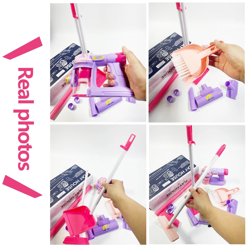 Kids Simulation Electric Vacuum Cleaner | Educational Role Play Cleaning Toy Set