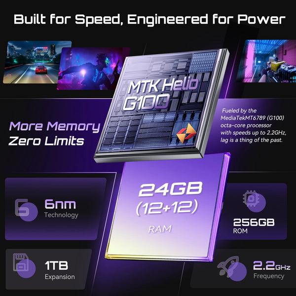 Cubot P90 Android 15 Smartphone – 6.88" 120Hz Display | 24GB RAM + 256GB ROM | Octa-Core G100 | 64MP Camera | 5100mAh | NFC | 4G