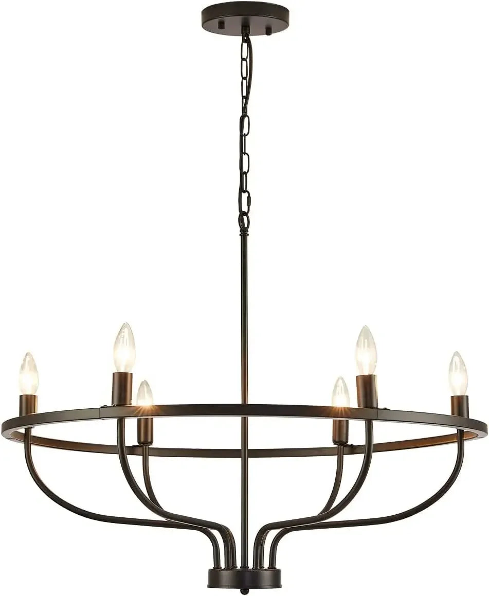 Modern Retro Iron LED Pendant Chandelier – Living & Dining Room Statement Light