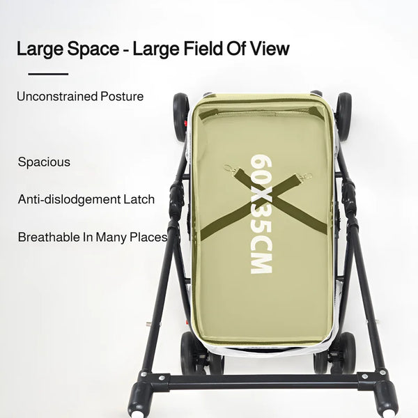 Pet Stroller for Cats & Small/Medium Dogs – One-Touch Folding | 360° Rotating Front Wheels | Stylish & Durable