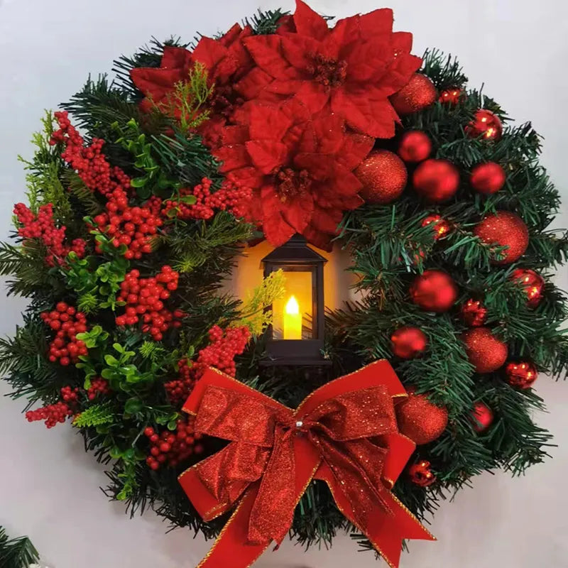 Christmas Flower with Lamp Bow