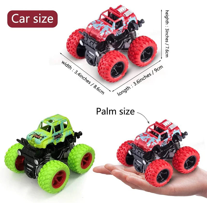 Pull Back Inertial Rotation Car – 4WD Off-Road SUV Racing Toy