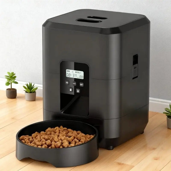Smart Automatic Pet Feeder – Timed Cat & Dog Food Dispenser with LCD Display | Portion Control | Battery Operated