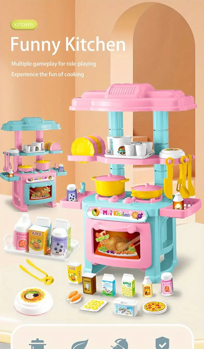 Mini Kitchen Counter Play Set | DIY Pretend Cooking Toy for Kids