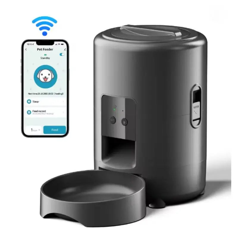 Smart Automatic Pet Feeder – Timed Cat & Dog Food Dispenser with LCD Display | Portion Control | Battery Operated