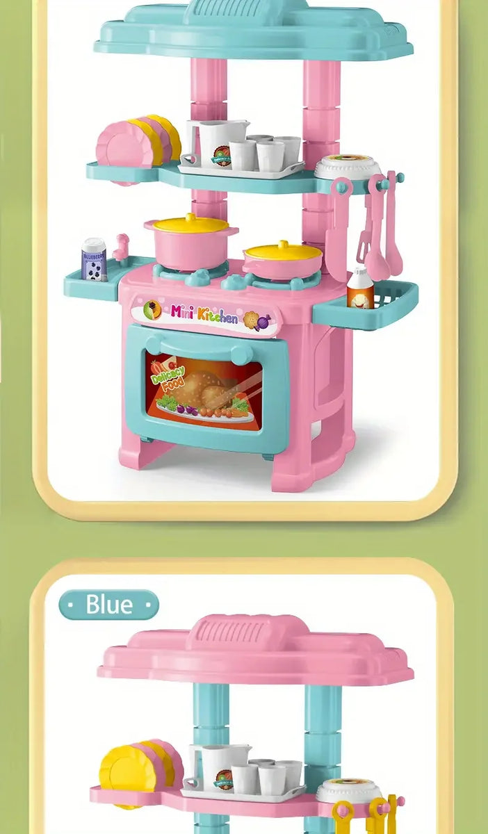 Mini Kitchen Counter Play Set | DIY Pretend Cooking Toy for Kids