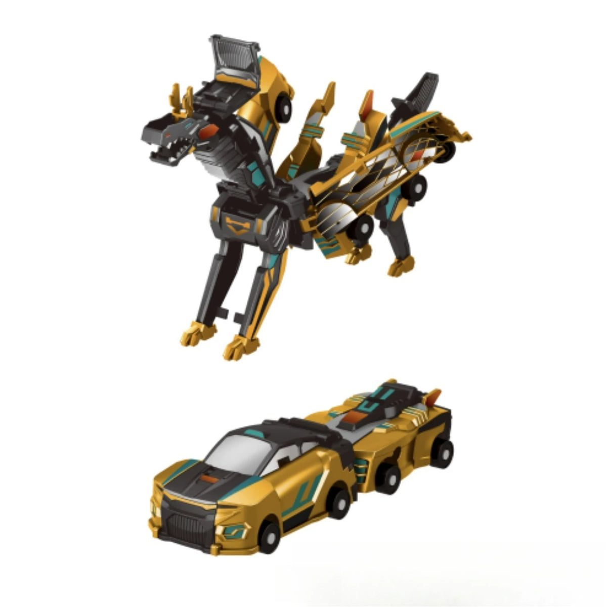 Collision Transforming Dinosaur Car Toy – Magnetic Dinosaur Transformer Car