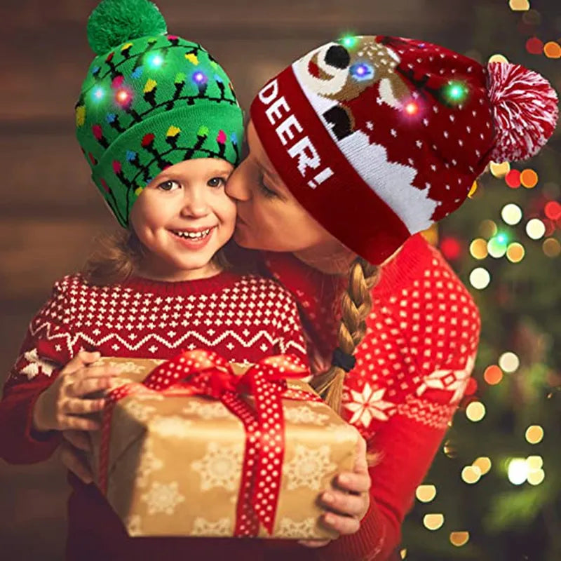 Christmas Theme LED Beanies