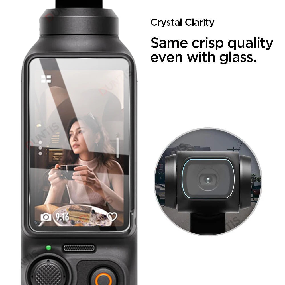 9H HD Tempered Glass Screen Protector for DJI Osmo Pocket 3 — Anti-Scratch Lens & Screen Protection Kit