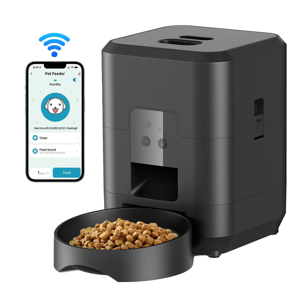 2L Smart Automatic Cat & Dog Feeder with APP Control | Timed Food Dispenser & Water Bowl Combo
