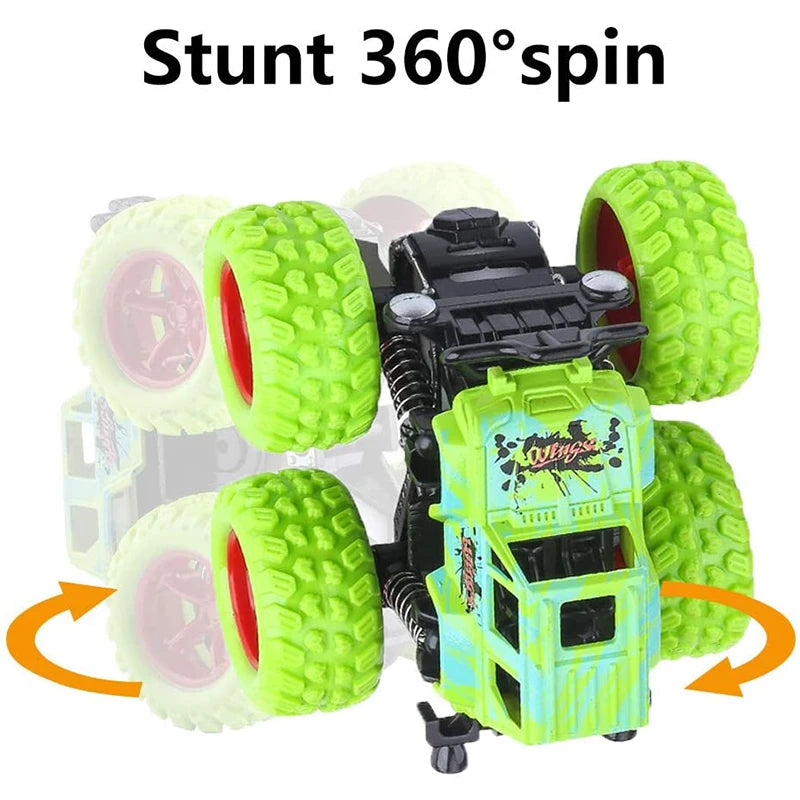 Pull Back Inertial Rotation Car – 4WD Off-Road SUV Racing Toy
