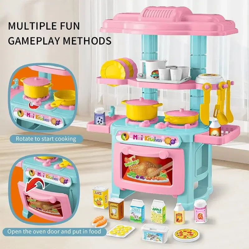 Mini Kitchen Counter Play Set | DIY Pretend Cooking Toy for Kids