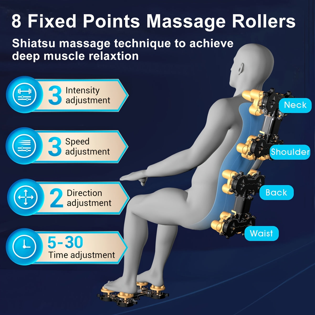 Ergonomic Zero Gravity Massage Chair with Heat Therapy