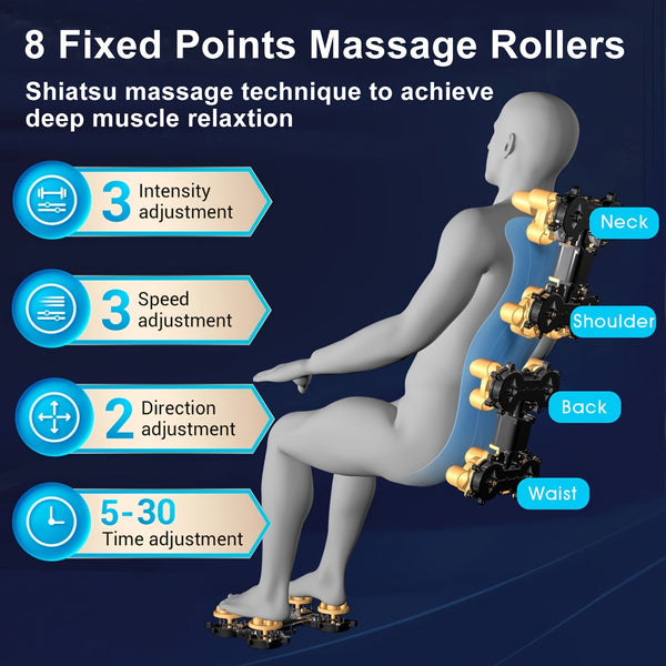 Ergonomic Zero Gravity Massage Chair with Heat Therapy