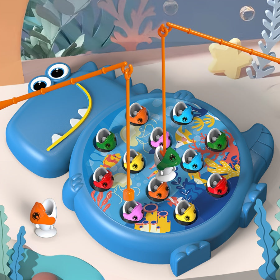Dinosaur Fishing Plate Toy – Magnetic Puzzle Game for Kids