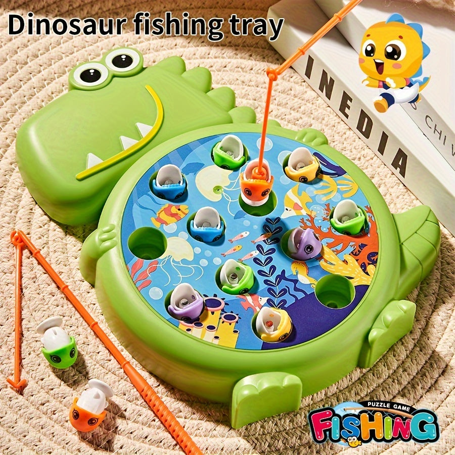 Dinosaur Fishing Plate Toy – Magnetic Puzzle Game for Kids