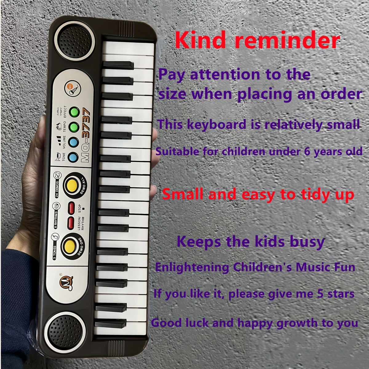 Monophonic 37-Key Electronic Piano for Children – Fun & Educational Beginner’s Keyboard