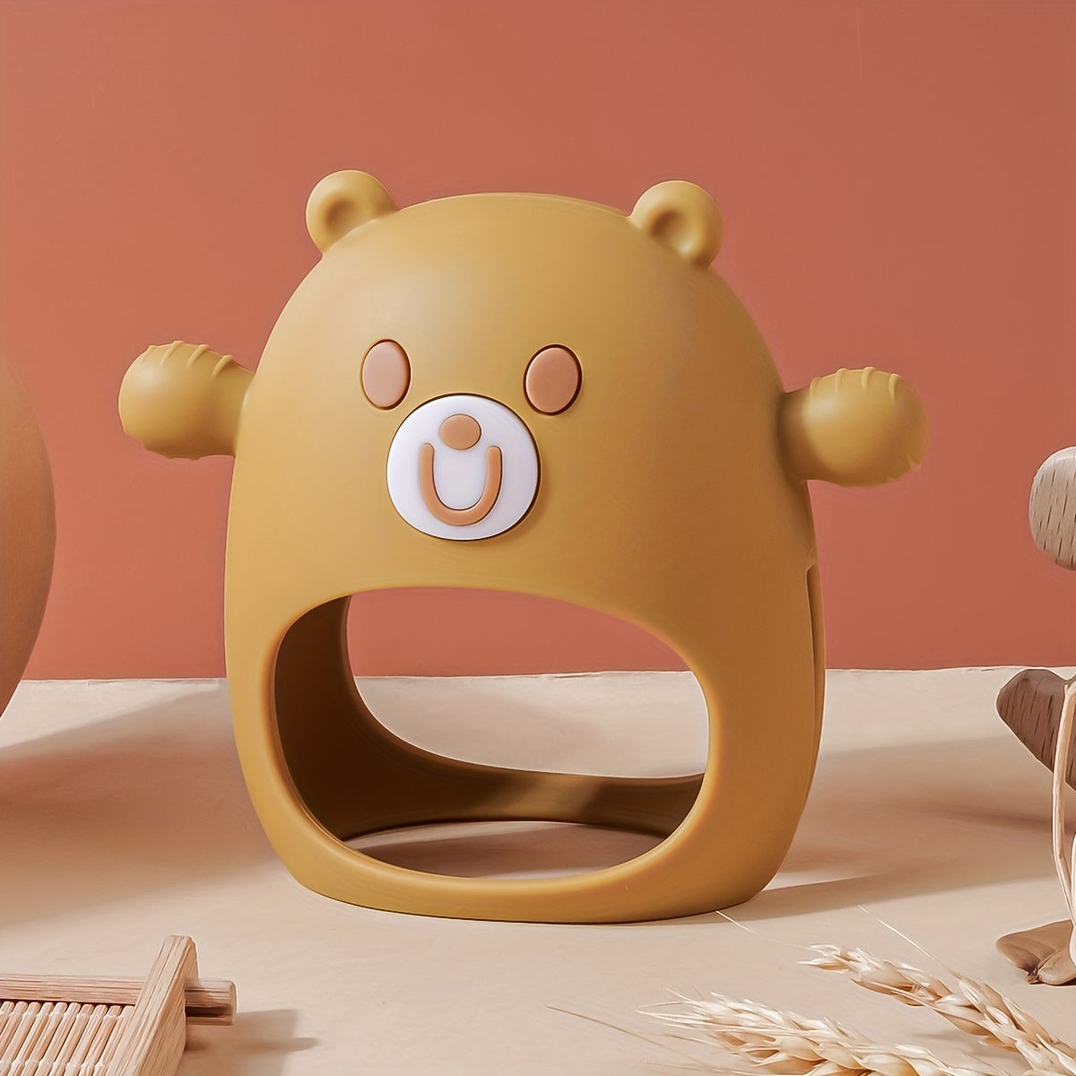 TYRY.HU Soft Silicone Bear Mitten – Teether for Youngsters (6M+)