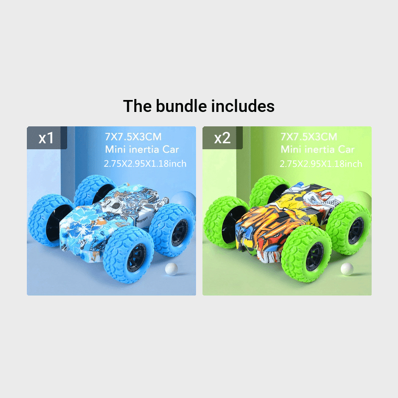 Double-Side Vehicle Inertia Toy Car – Safe & Shatter-Proof Fun for Kids