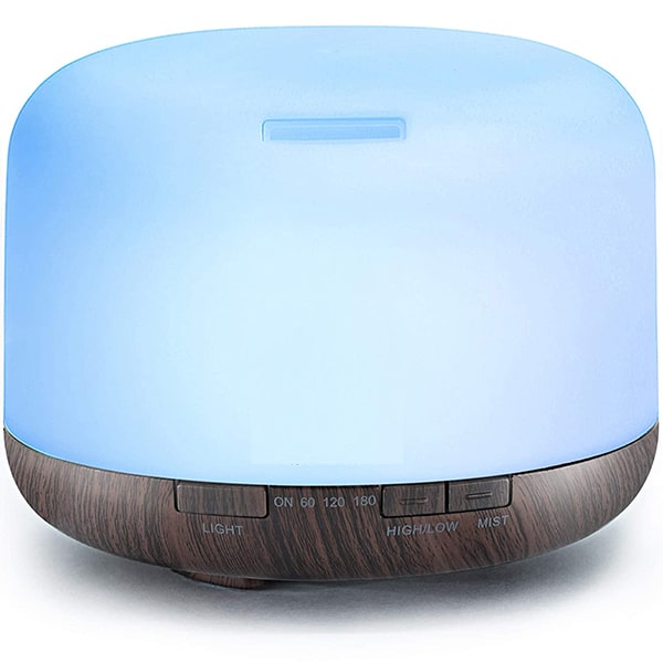 Color Changing Essential Oil Aromatherapy Diffuser with Remote | 500ml Ultrasonic 5-in-1 Device