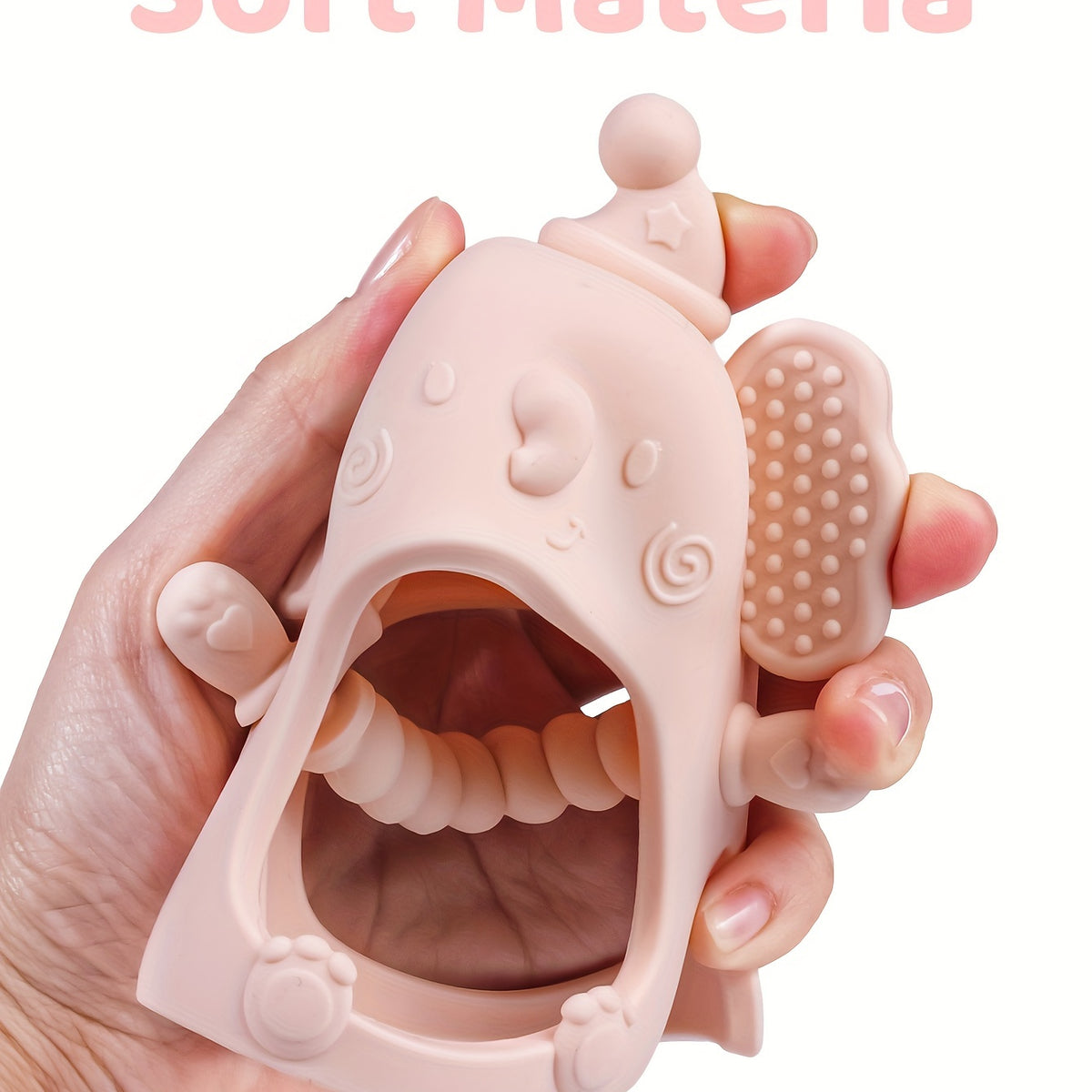 TYRY.HU Soft Silicone Bear Mitten – Teether for Youngsters (6M+)