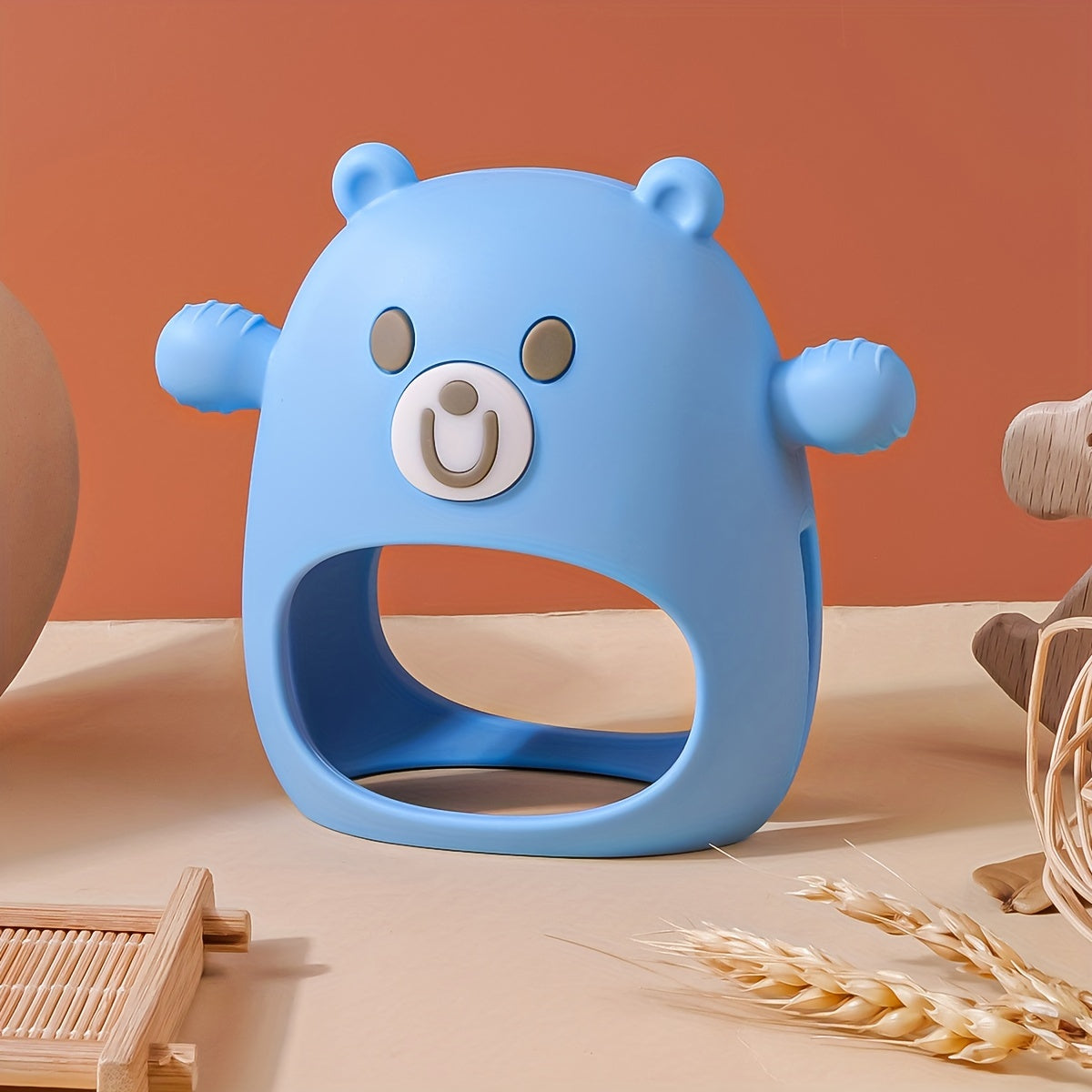 TYRY.HU Soft Silicone Bear Mitten – Teether for Youngsters (6M+)